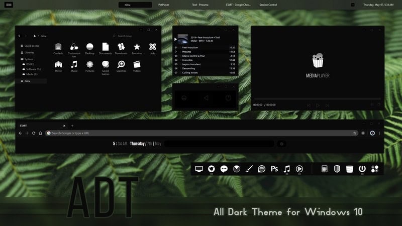 adt - Windows dark theme