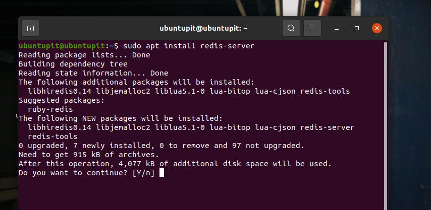 install redis server on Ubuntu