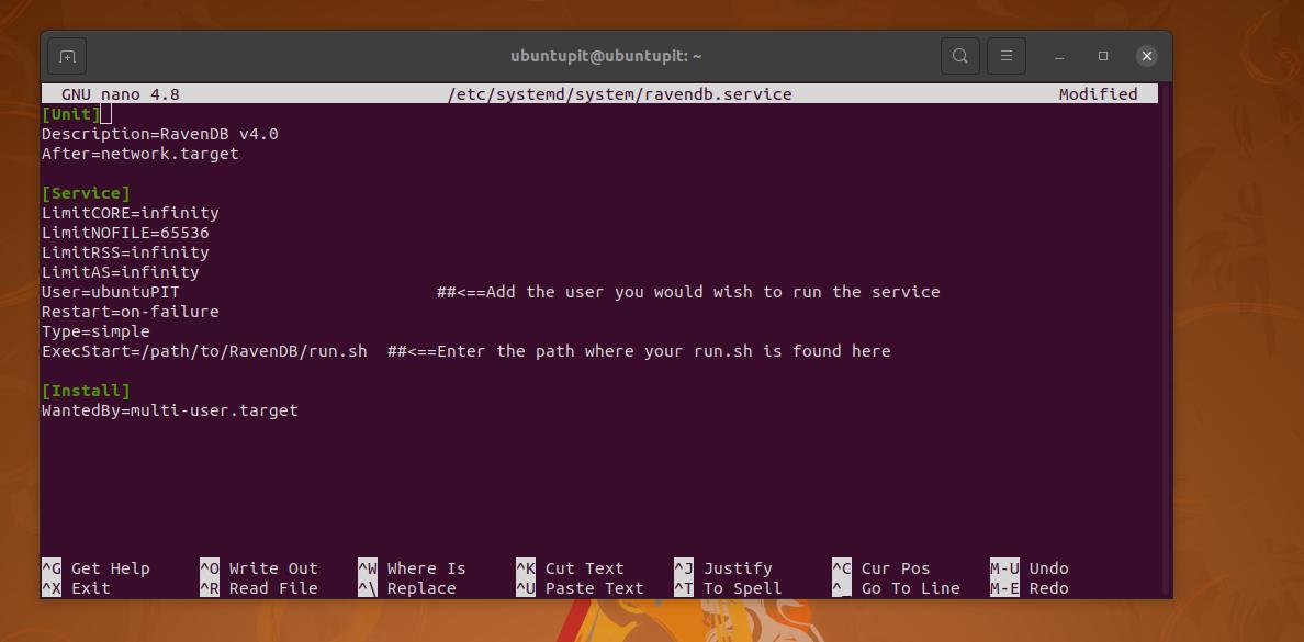Configure RavenDB as a service on Ubuntu
