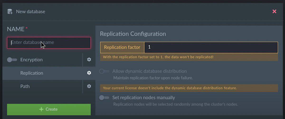 create new database on ravendb on ubuntu