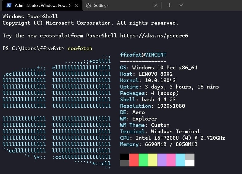 dracula - Windows Terminal themes