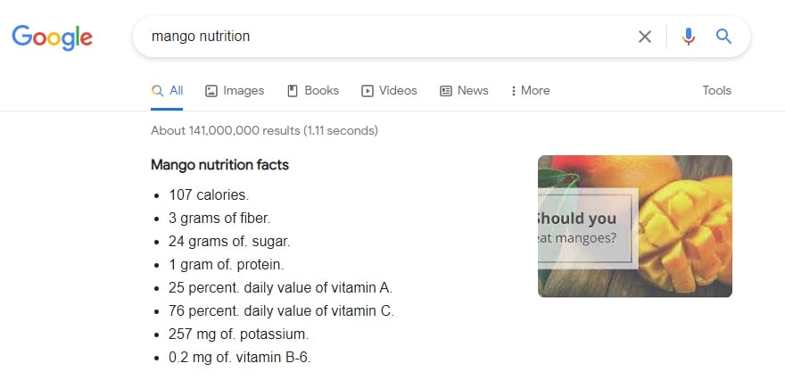 Get Nutrition Information