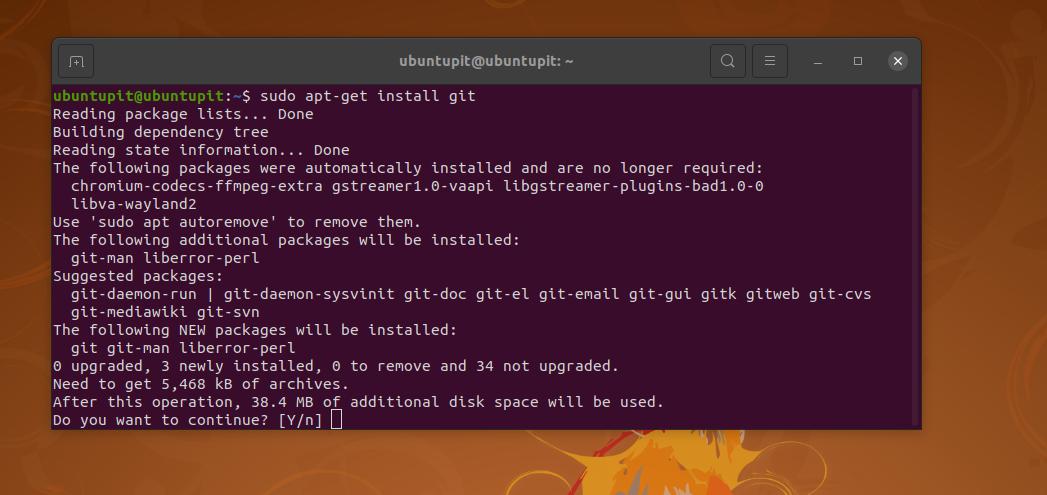 install GIT on Ubuntu Linux