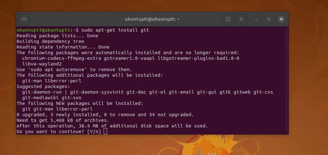 install GIT on Ubuntu Linux