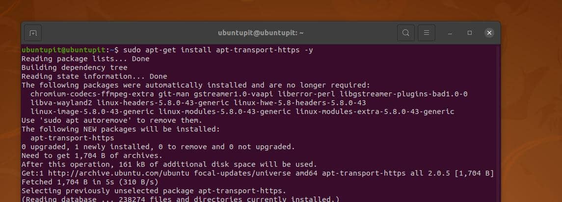 install transport on ubuntu
