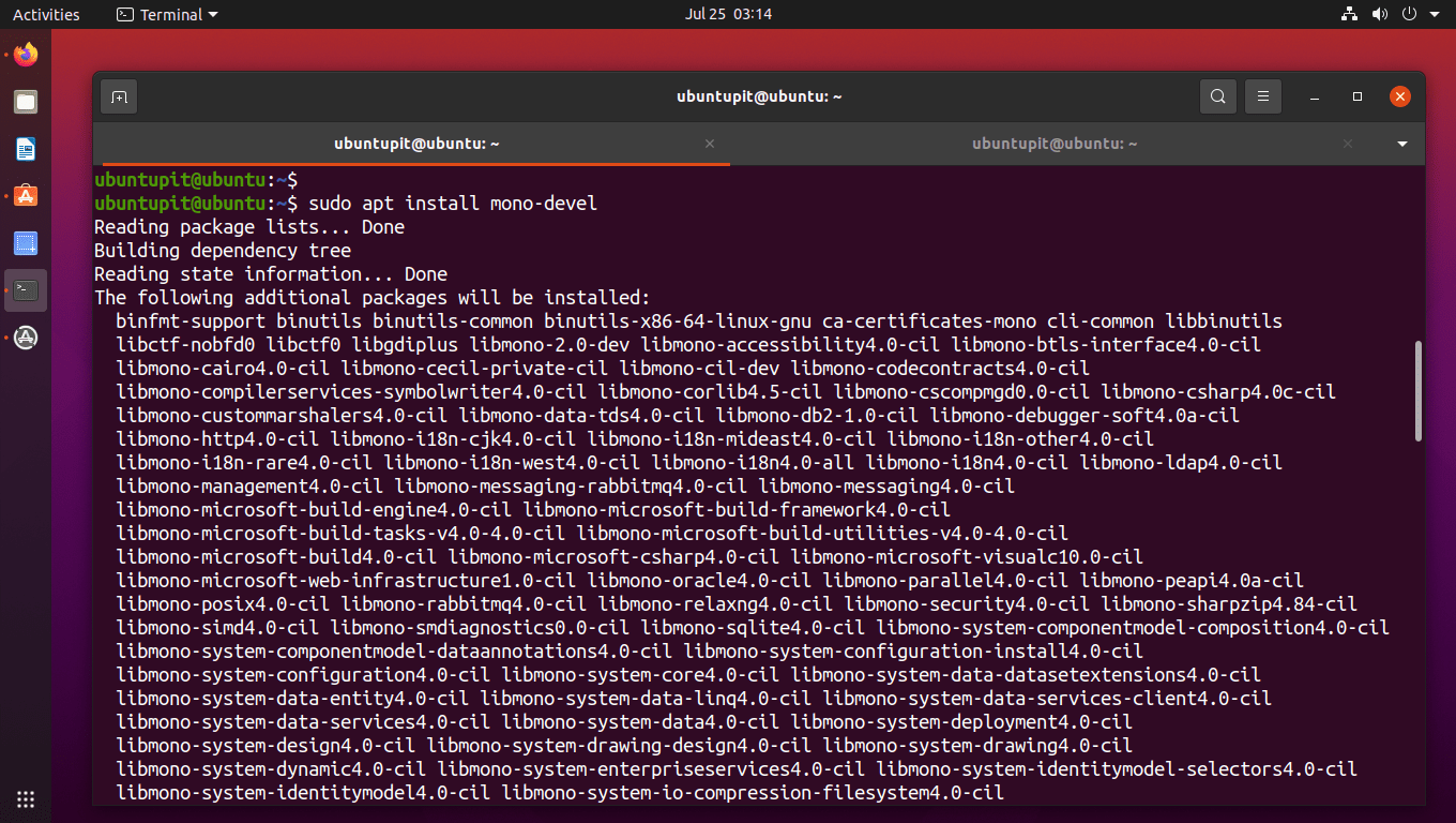 install mono on Debian Linux