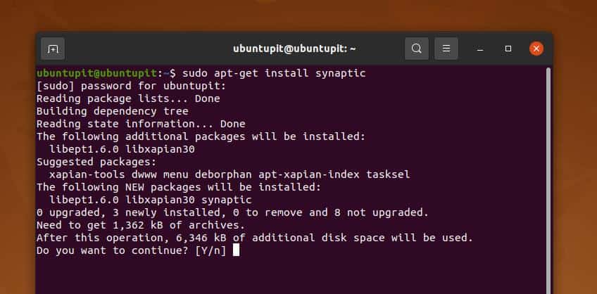 install synaptic on ubuntu