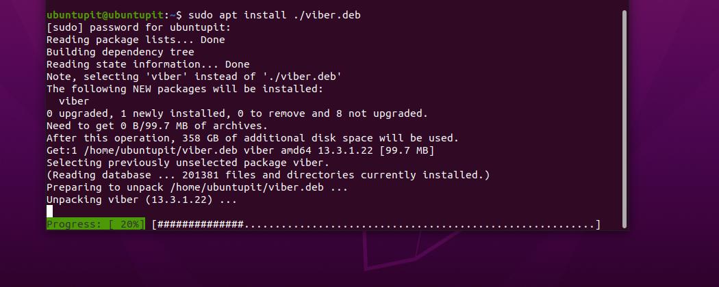 install viber on ubuntu linux