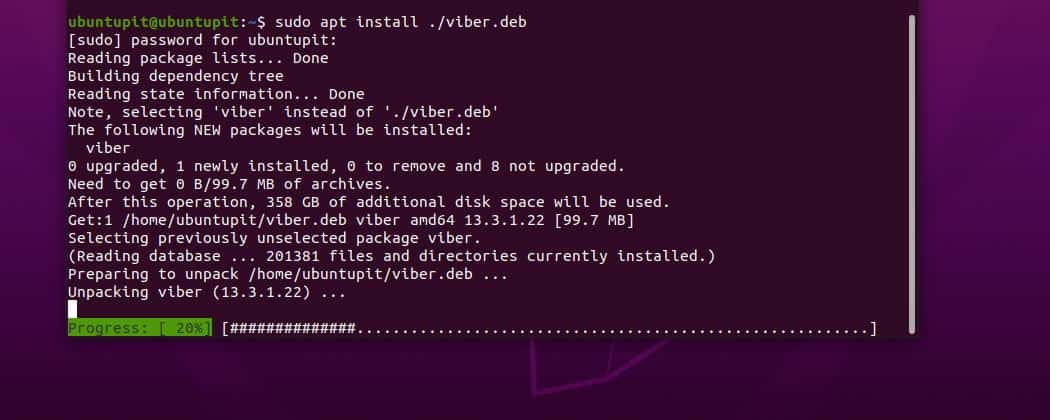 install viber on ubuntu linux