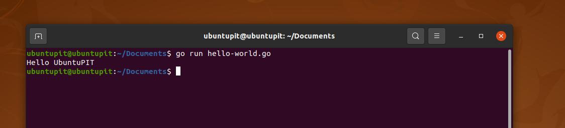 run go on ubuntu