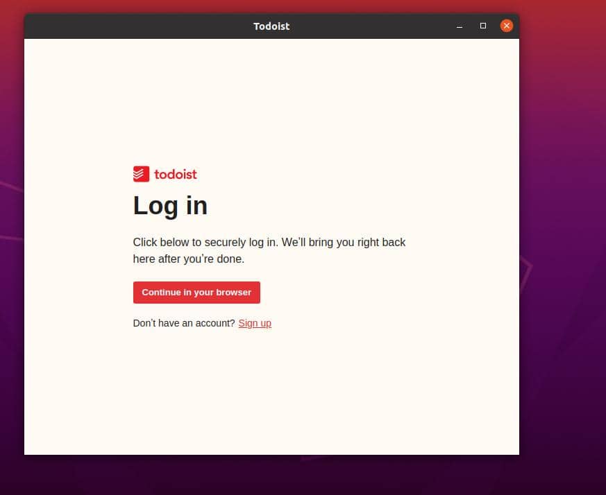 todoist login page