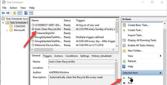 How to schedule Windows 10 to Empty Recycle Bin Automatically