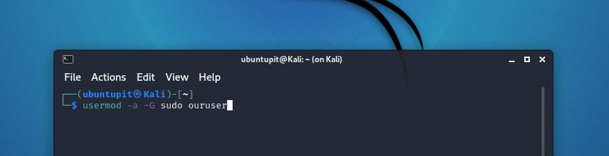 adding new user to sudoers gorup in Kali Linux