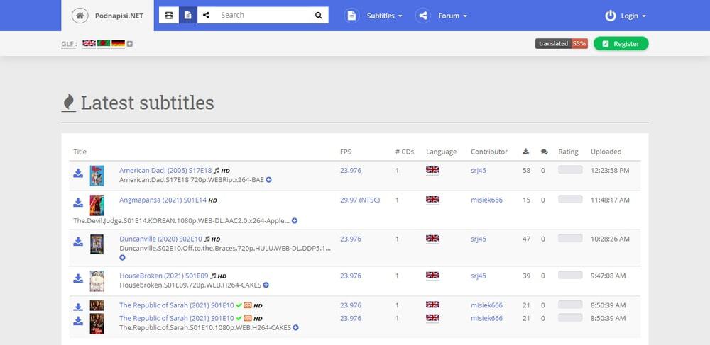podnapisi subtitles download site