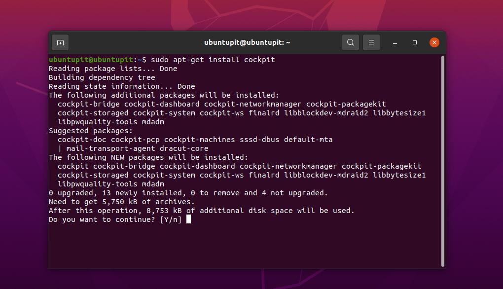 Install Cockpit Web Console on Linux