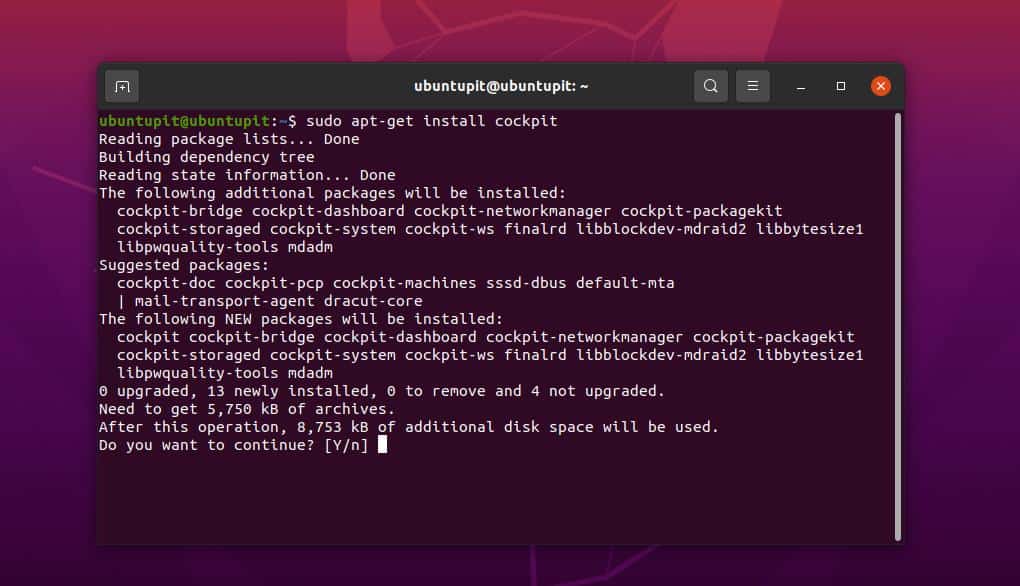 Install Cockpit Web Console on Linux