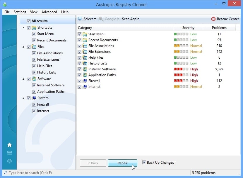 Auslogics Registry Cleaner