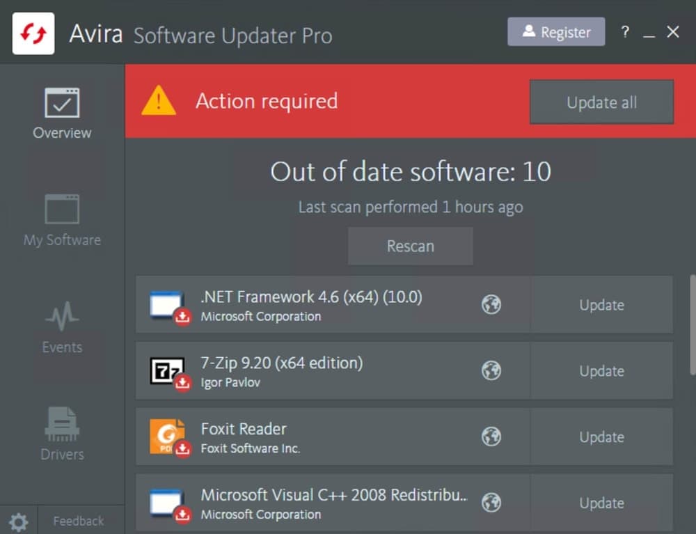 Avira Software Updater for Windows