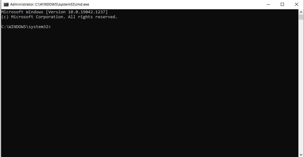 Command Prompt in Admin