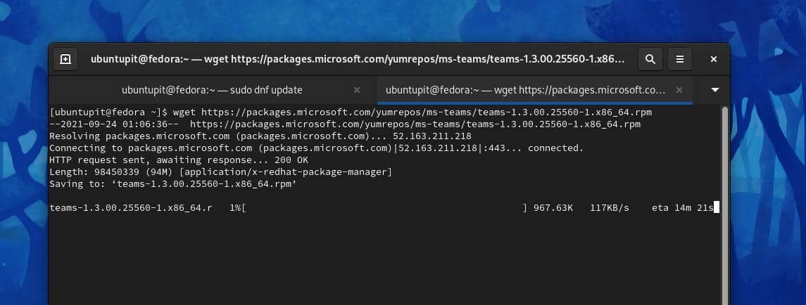 Microsoft Teams on Fedora