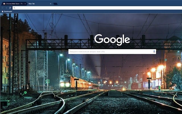 Midnight Train Dark Blue Google Chrome Theme