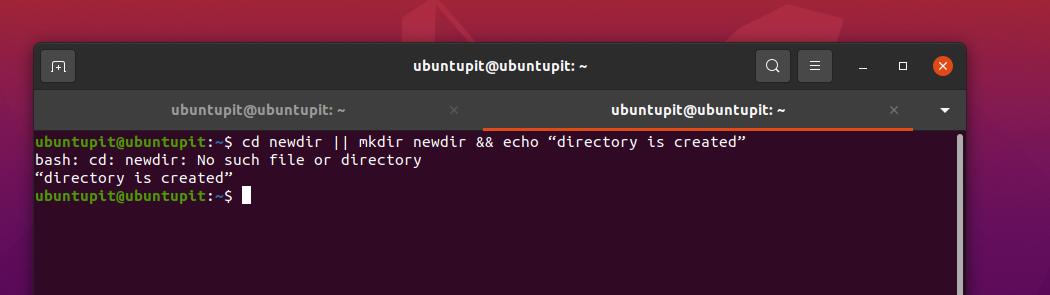 directory is created run multiple command on linux