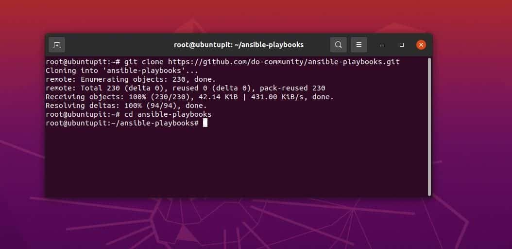 git pull ansible on ubuntu set up WordPress with Ansible