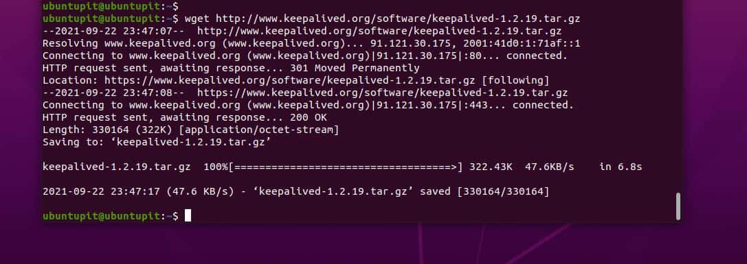 setup Load balancing in Linux keepalived tool