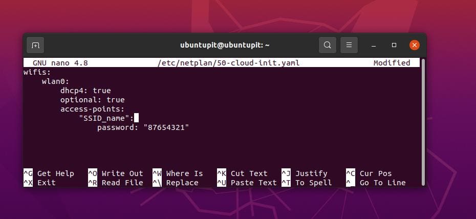 wifi config on ubuntu