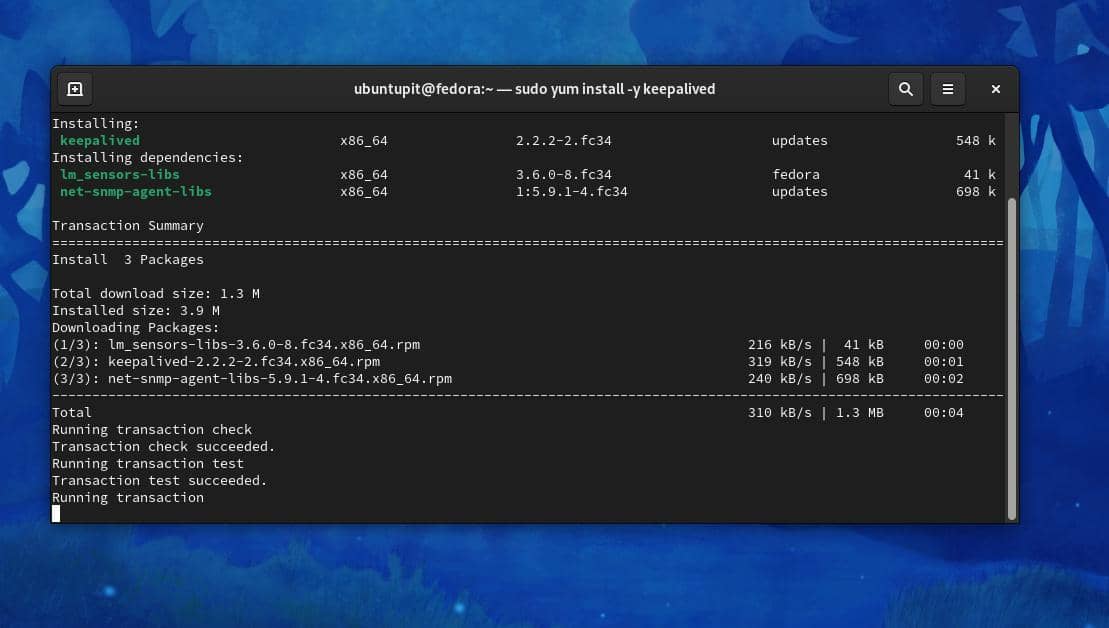 setup Load balancing in Linux keepalived