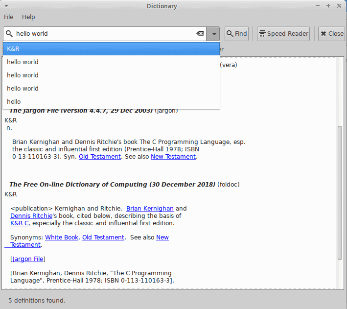 Xfce4 Dictionary