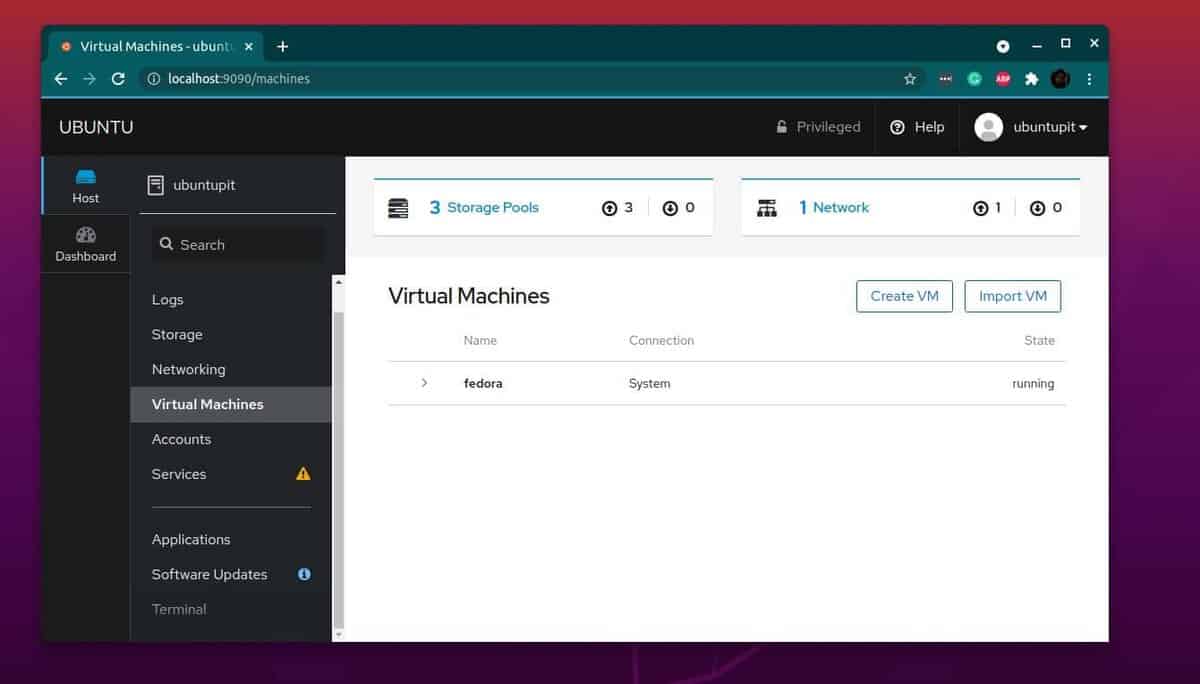 manage VM Manage Virtual Machines in KVM