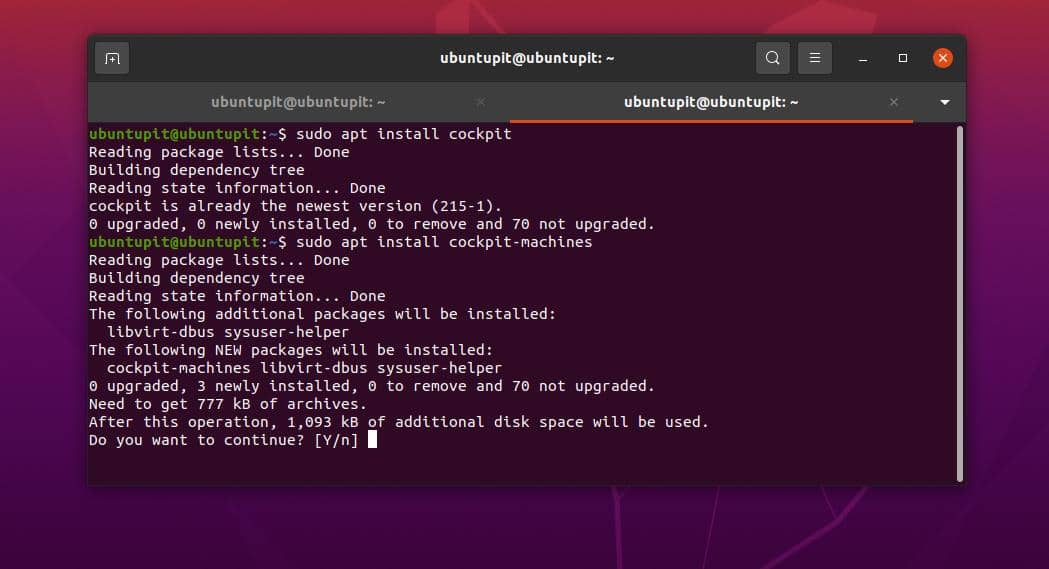 install cockpit Manage Virtual Machines in KVM