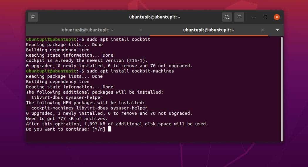 install cockpit Gestionar máquinas virtuales en KVM