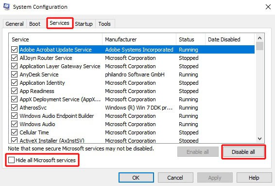  Troubleshoot in clean boot to fix the IsDone.dll error