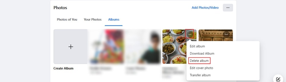Delete Albums from Facebook 