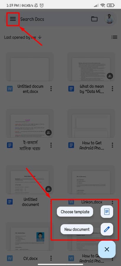 Enable .docx in Google Docs App Setting