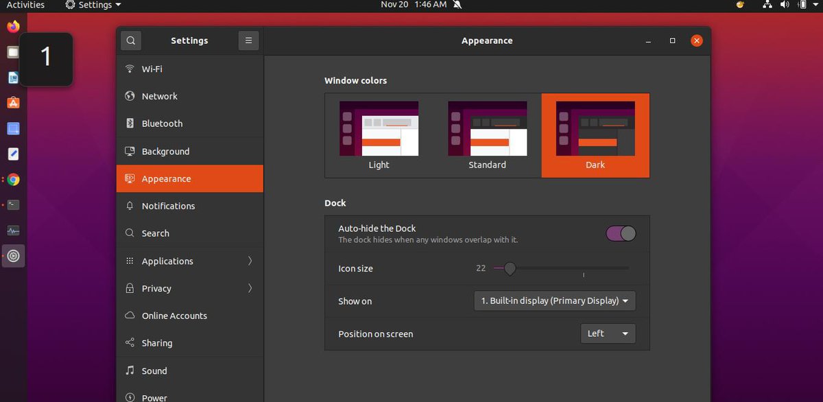 Enable Dark Mode on Ubuntu