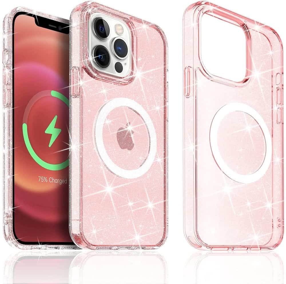 FACBINY Magnetic Glitter Case for iPhone 13 Pro