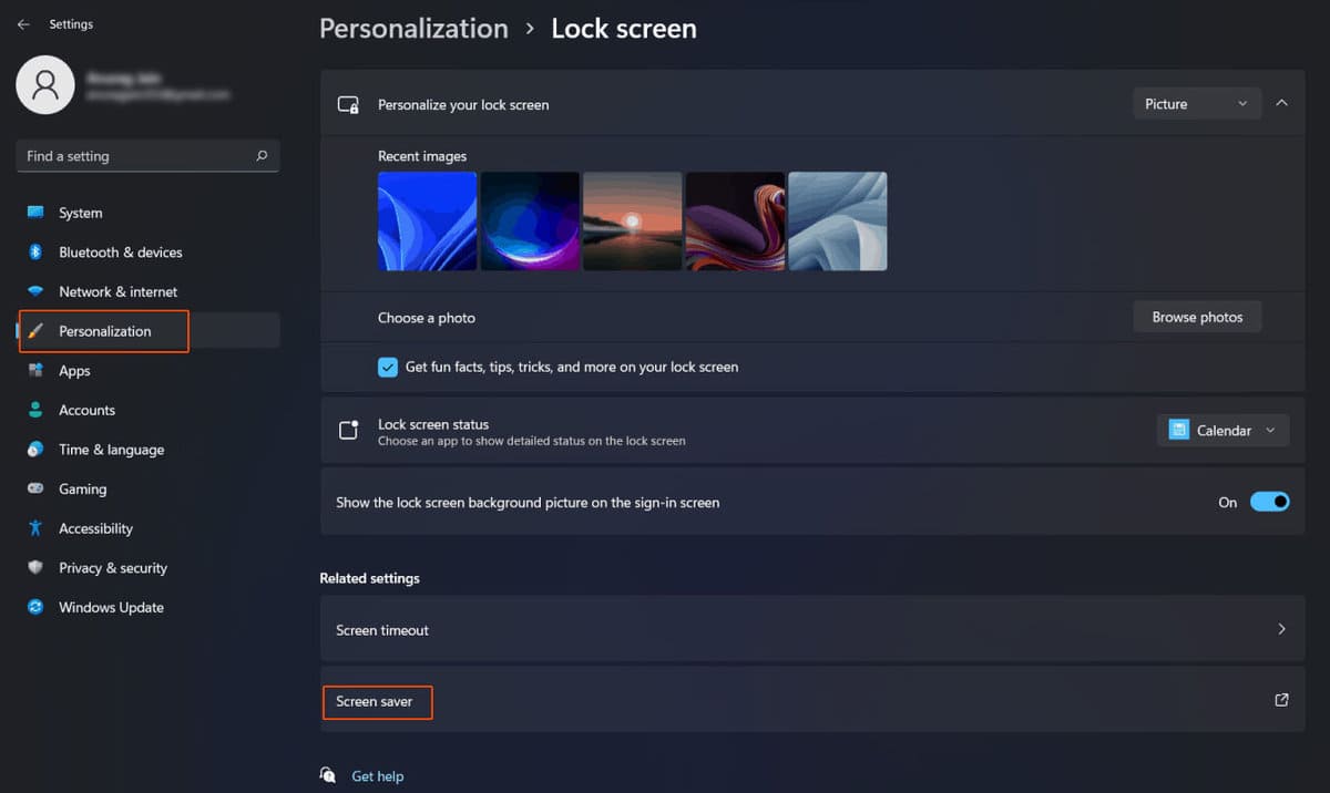 Lock Screen Windows 11