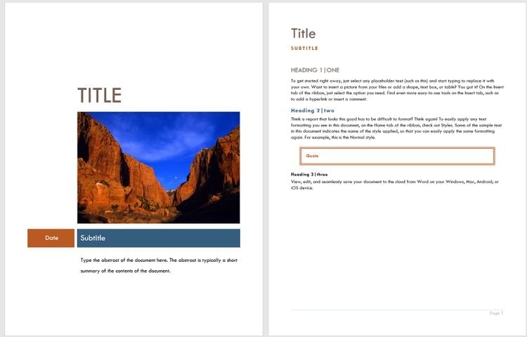 Median Theme Best Microsoft Word Cover Page Templates