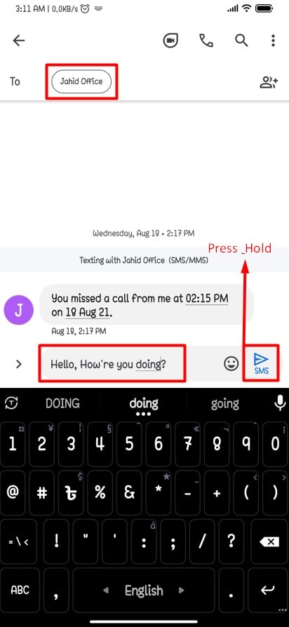 Google message app on your Android