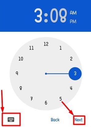 Time setup to schedule send text