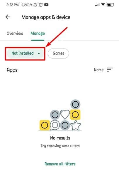 Reinstall previously used app on Android- Not installed