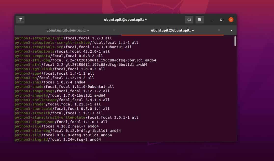 apt list on LInux