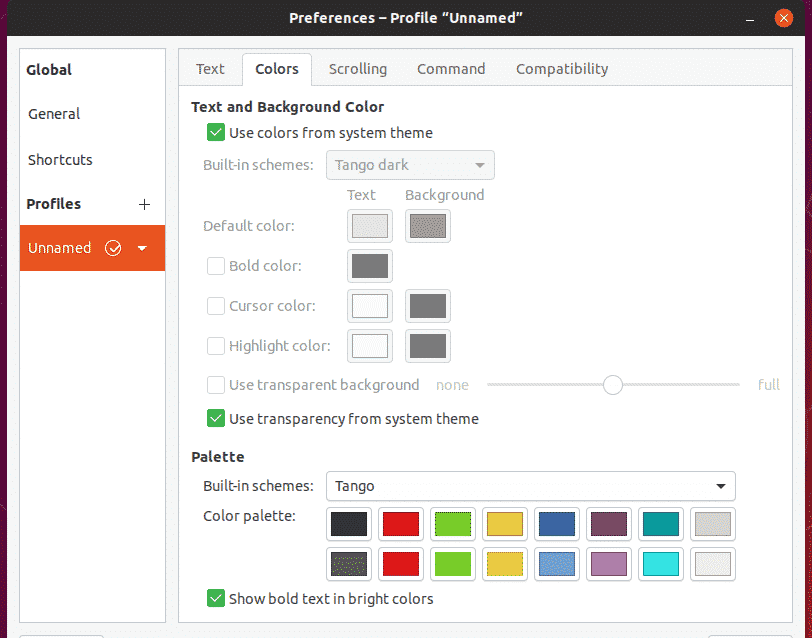 gnome-terminal-preferences ubuntu