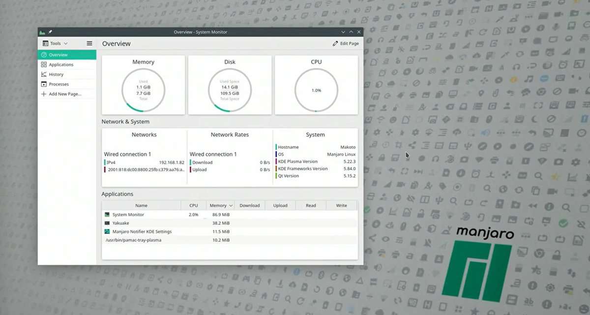 manjaro hardware view