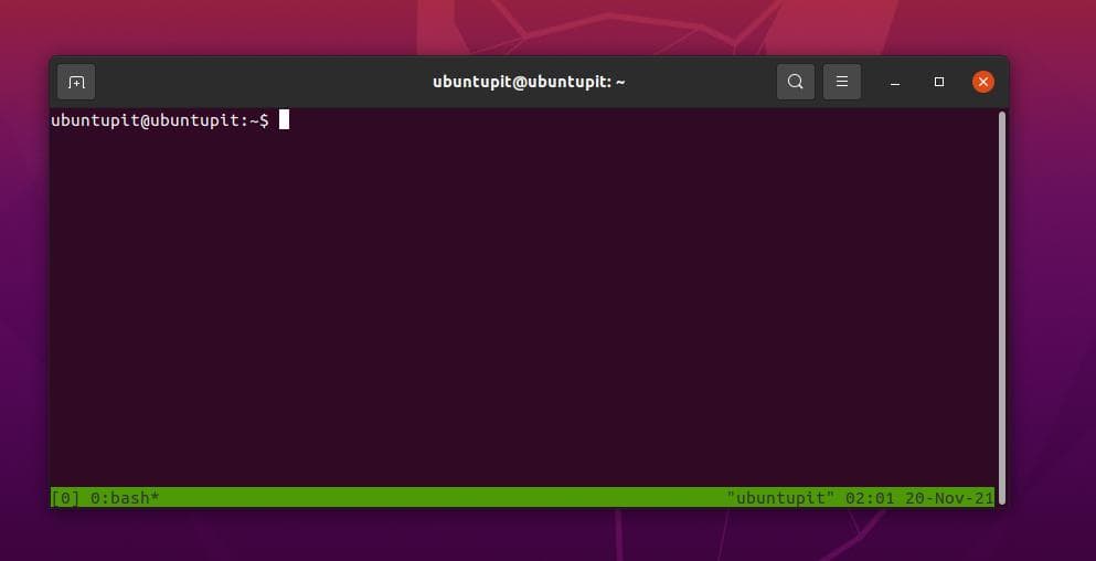 tmux open screen