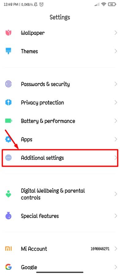 Additional settings to activate quick ball