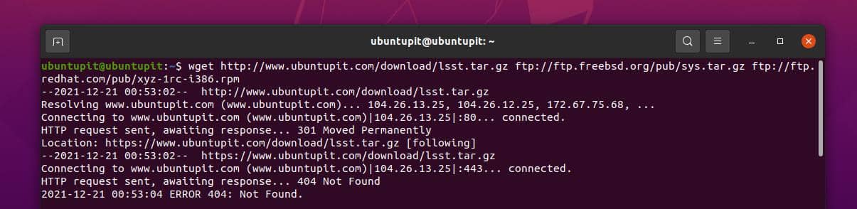 Download Multiple Files by wget